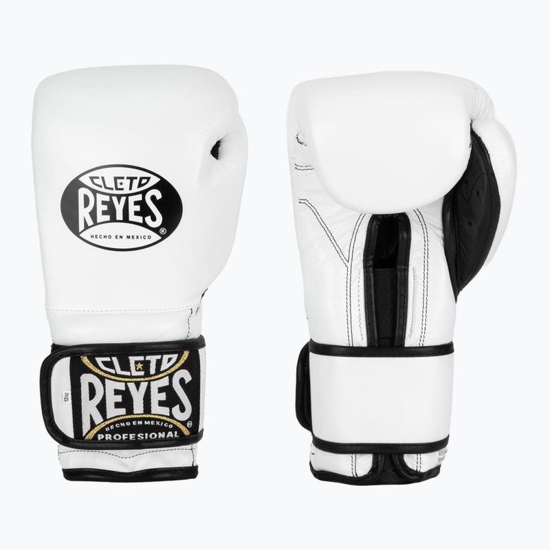 Boxerské rukavice  Cleto Reyes Velcro Sparring white/black 8