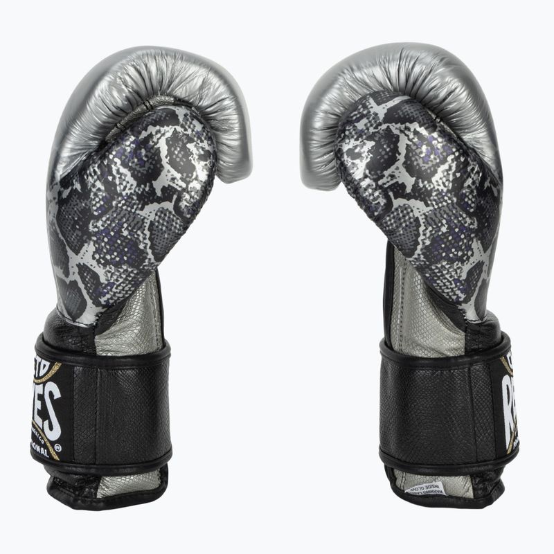 Boxerské rukavice  Cleto Reyes Velcro Sparring silver/black 4