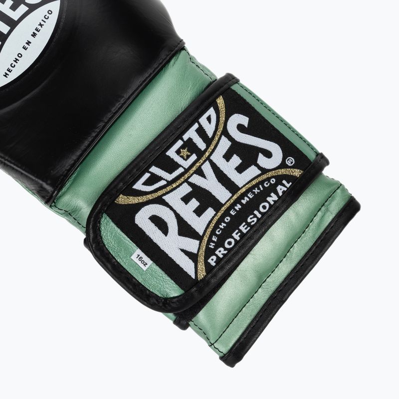 Boxerské rukavice Cleto Reyes Boxing Gloves With Hook green metallic / black 6
