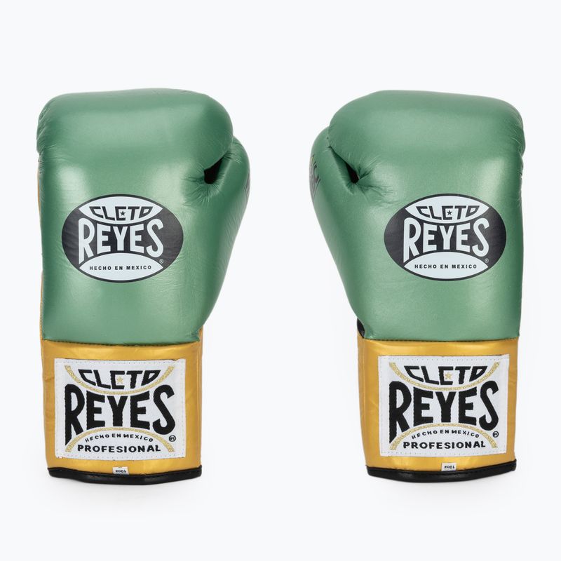 Boxerské rukavice Cleto Reyes Boxing Gloves creen metallic/gold 2