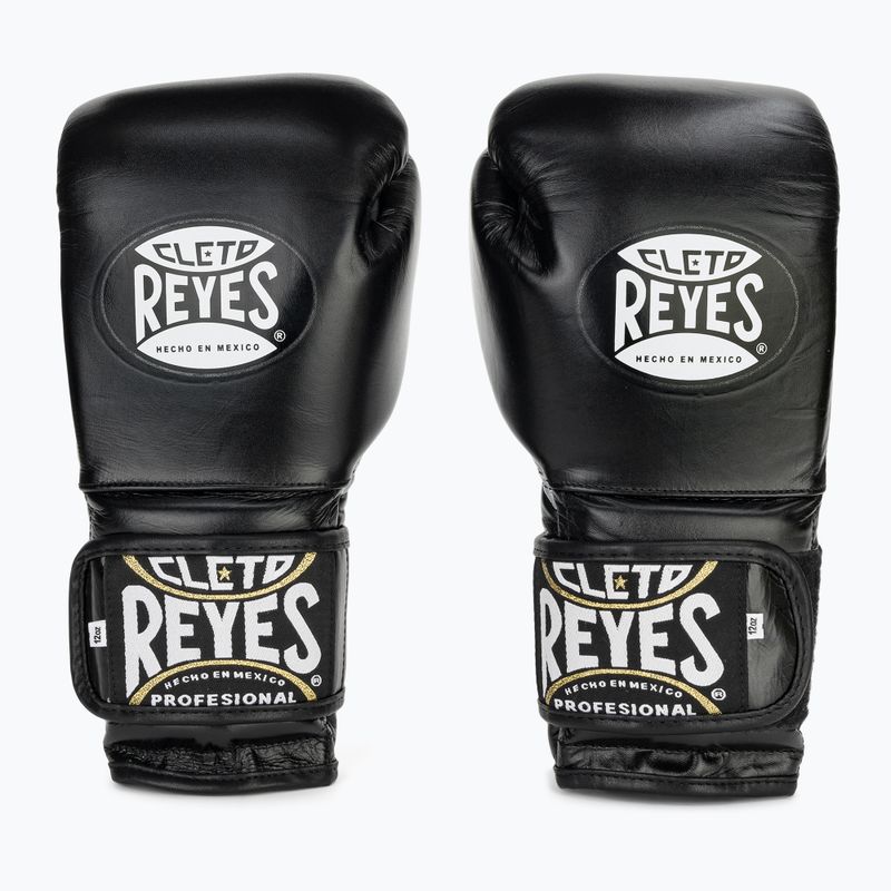 Boxerské rukavice  Cleto Reyes Velcro Sparring black/silver 2