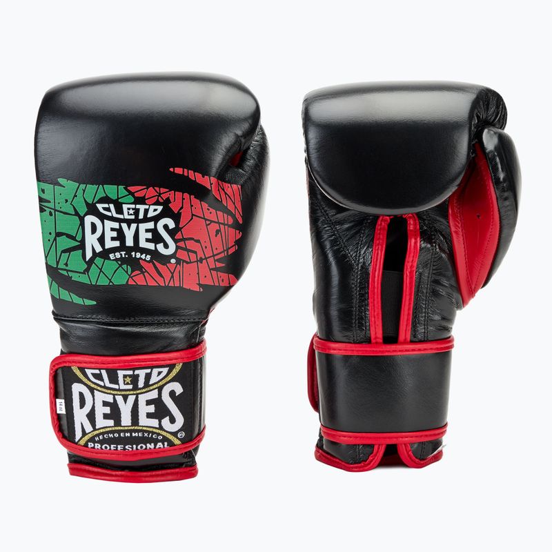 Boxerské rukavice  Cleto Reyes Velcro Sparring black/red/white green red 3