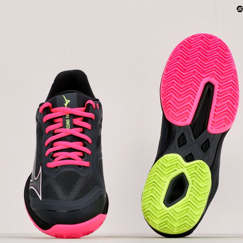 Dámské boty na padel Mizuno Wave Exceed Light Padel ebony/pink glo/neo lime 16