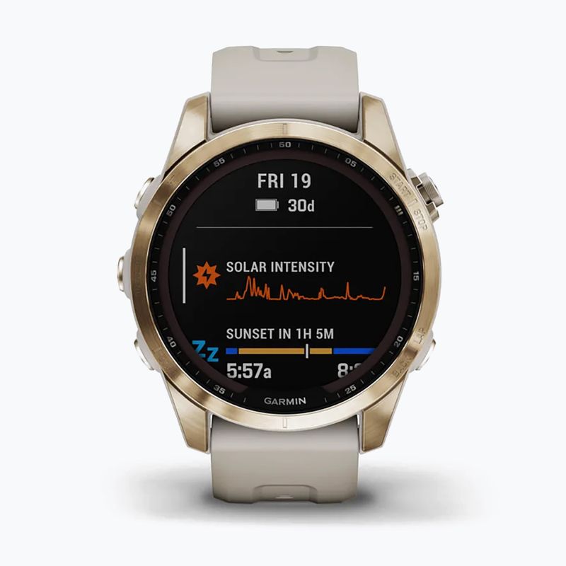 Sportovní hodinky Garmin Fenix 7S Sapphire Solar Hrm Elevate Ox zlaté 010-02539-21 2