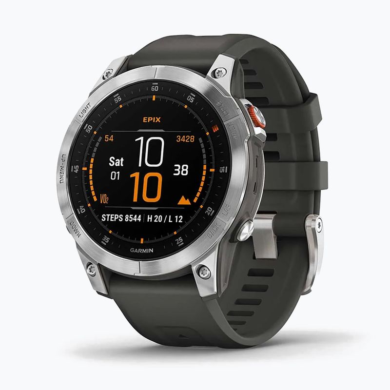 Sportovní hodinky Garmin Epix 2 Hrm Elevate Ox stříbrné 010-02582-01
