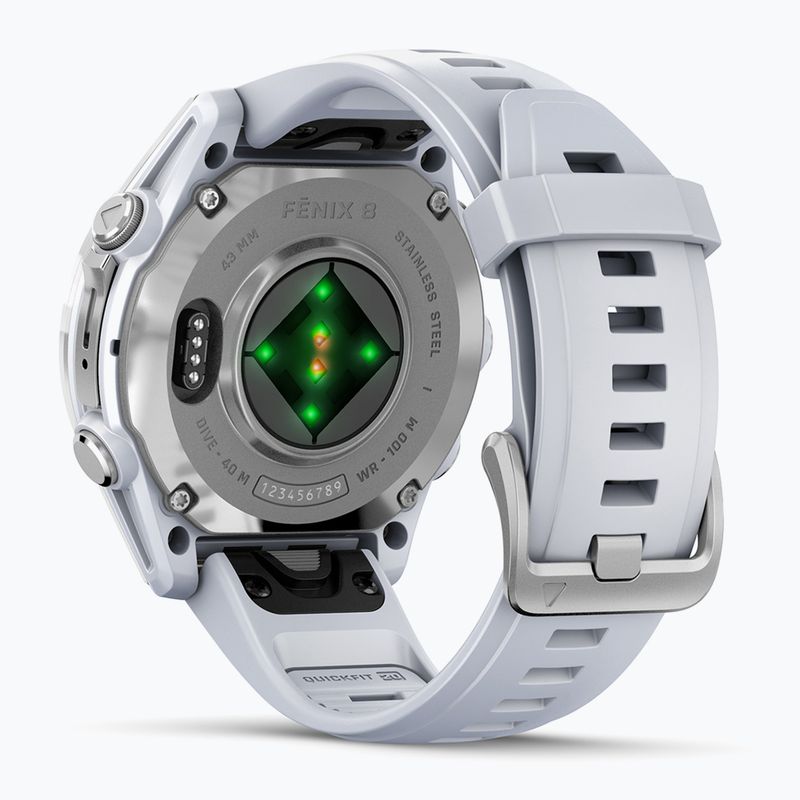 Hodinky Garmin Fenix 8 43 mm Amoled silver/white stone 2