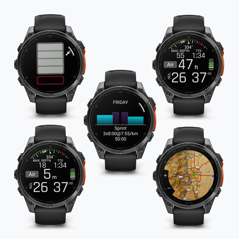 Hodinky Garmin Fenix 8 47 mm Amoled slate gray/black 8