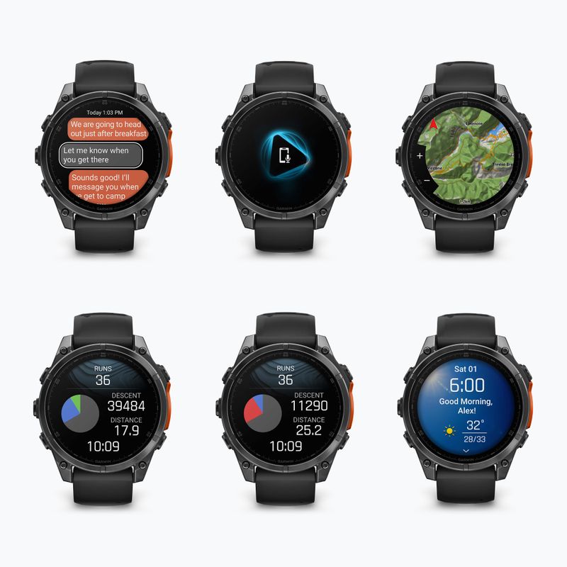 Hodinky Garmin Fenix 8 47 mm Amoled slate gray/black 9