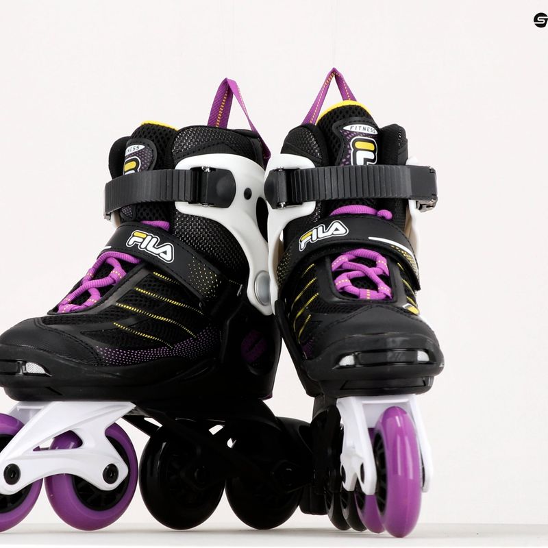 Dětské kolečkové brusle FILA Wizy G black/yellow magenta 9