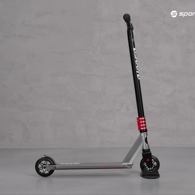 Street Surfing Stunt Scooter Ripper červeno-stříbrný freestyle skútr 8