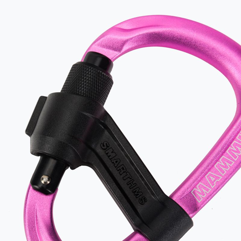 Karabina MAMMUT Smart HMS 2.0 Screwgate Carabiner růžová 3