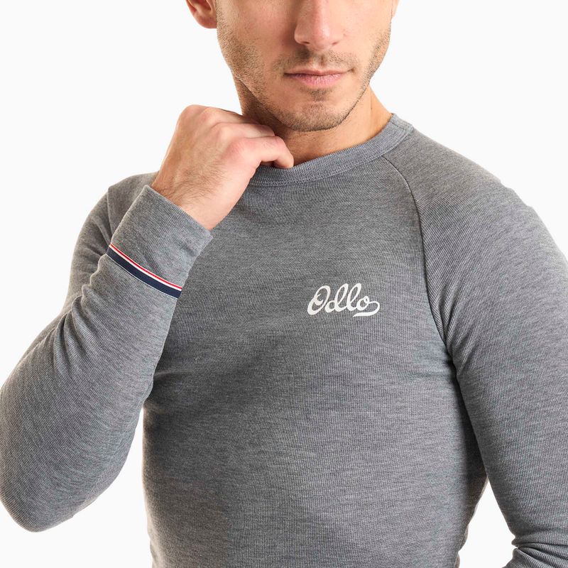 Pánská termoakční mikina ODLO Active Warm Originals Bl Top Crew Neck odlo steel grey melange 3