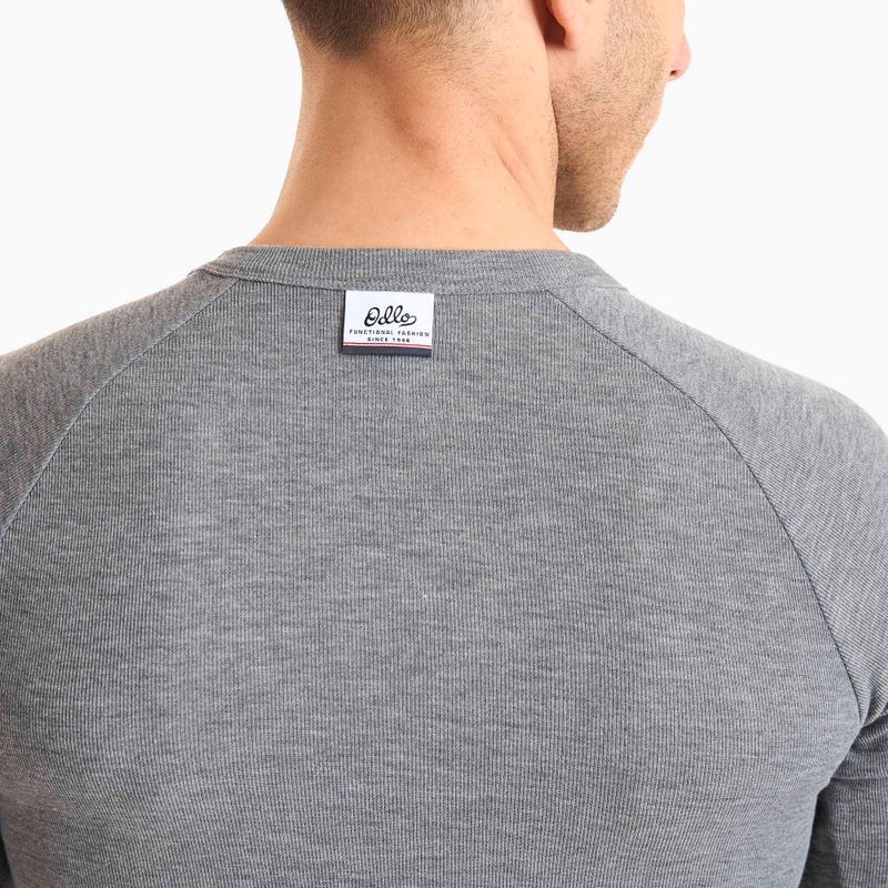 Pánská termoakční mikina ODLO Active Warm Originals Bl Top Crew Neck odlo steel grey melange 4