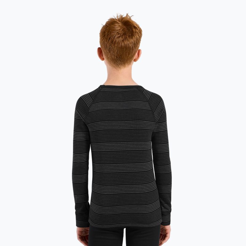 Dětské termoprádlo ODLO Active Warm Eco Long černá/šedá melange 3