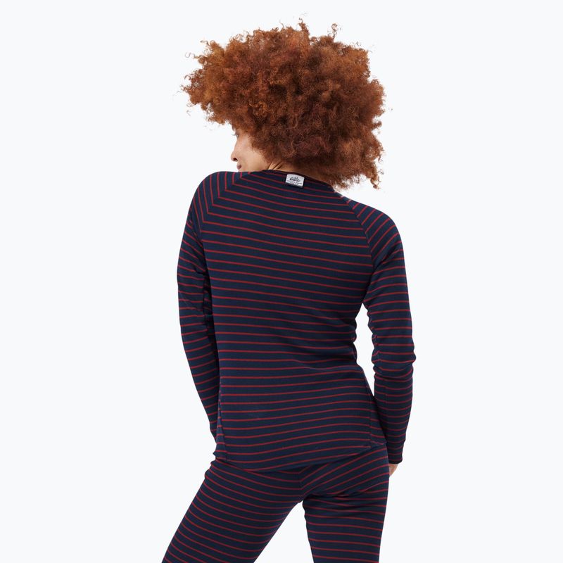 Dámská termoakční mikina ODLO Warm Originals Stripes Bl Top Crew Neck dark saphire 3