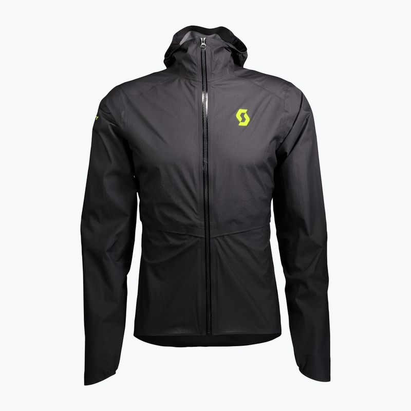 Pánská běžecká bunda SCOTT RC Run Waterproof black/yellow