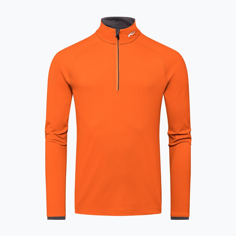 KJUS pánská lyžařská mikina Feel Half-Zip oranžová MS25-E06