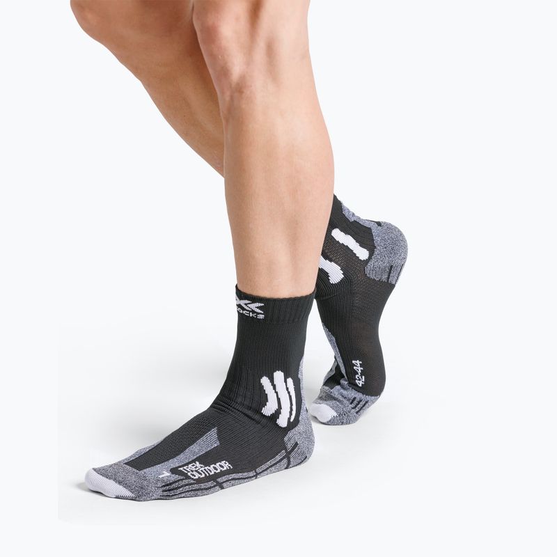 Ponožky X-Socks Trek Outdoor black/grey melange 4