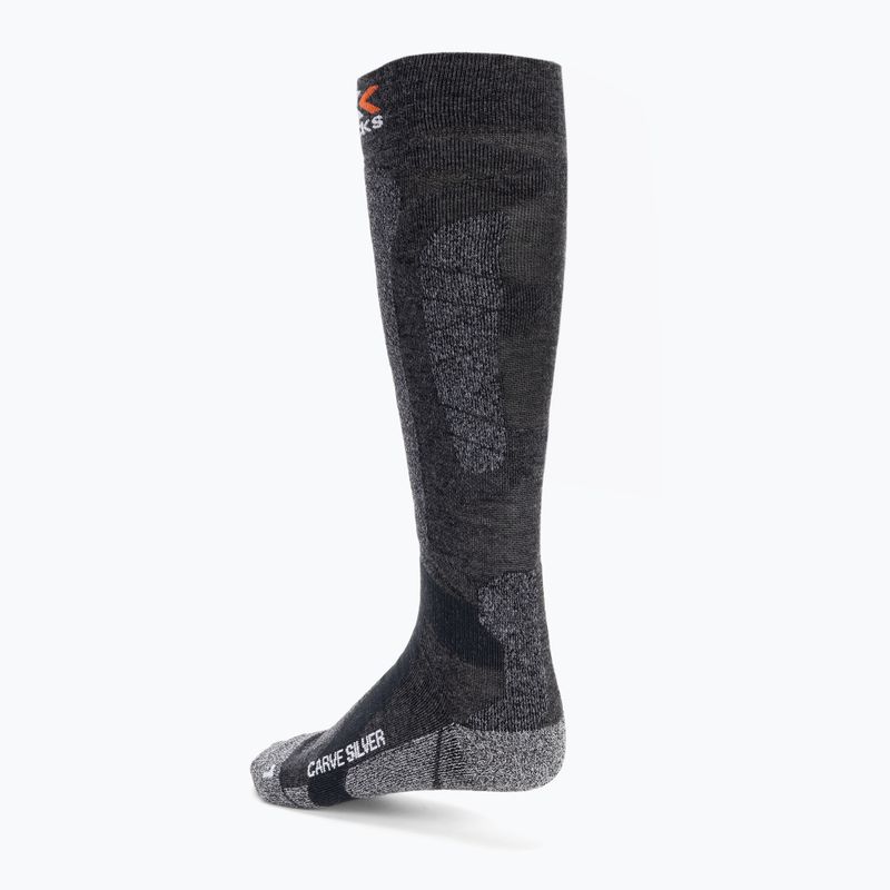 Lyžařské ponožky X-Socks Carve Silver 4.0 černé XSSS47W19U 2