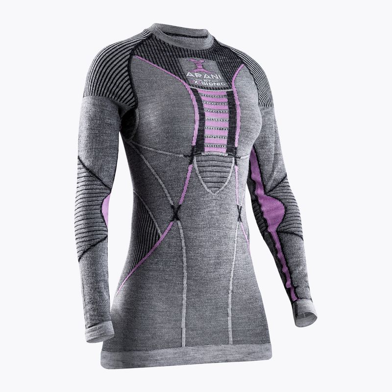Dámské termotriko X-Bionic Apani 4.0 Merino šedá/fialová APWT06W19W 4