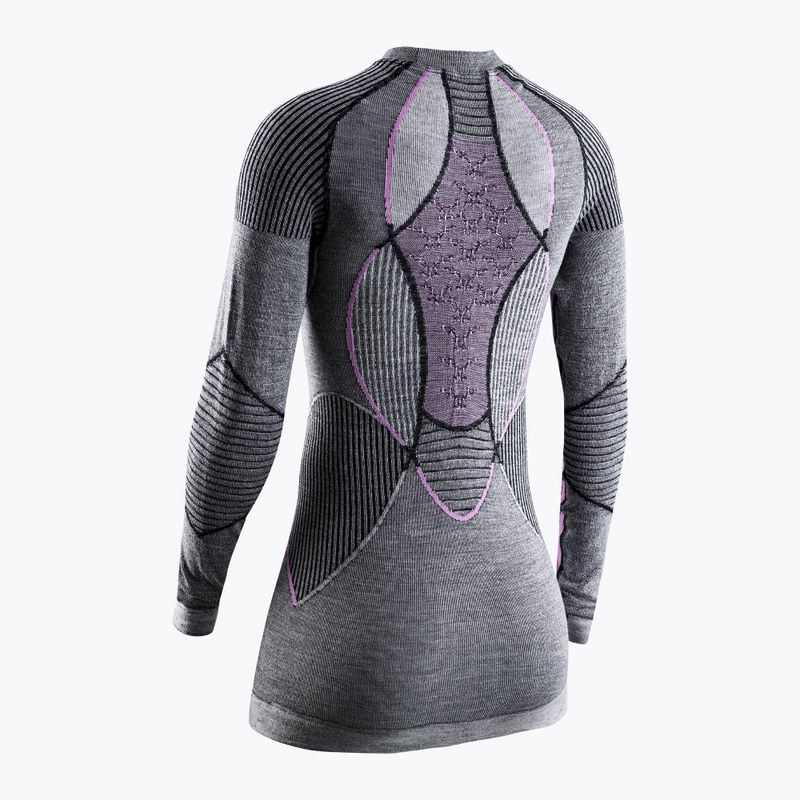 Dámské termotriko X-Bionic Apani 4.0 Merino šedá/fialová APWT06W19W 5