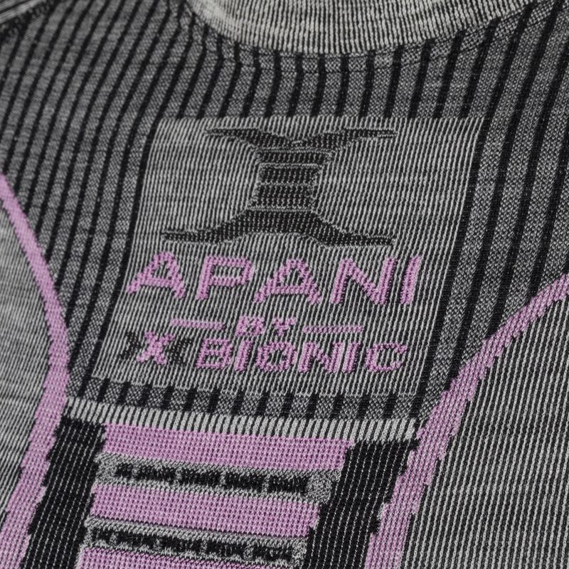 Dámské termotriko X-Bionic Apani 4.0 Merino šedá/fialová APWT06W19W 3