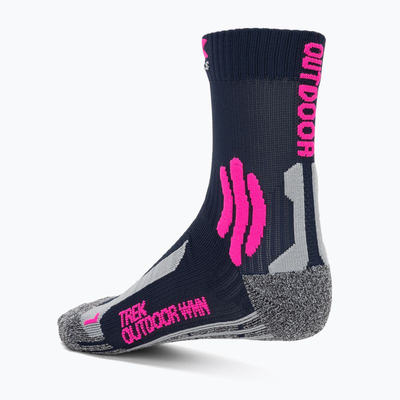 Dámské trekové ponožky X-Socks Trek Outdoor midnight blue/pink/lt grey melange 2