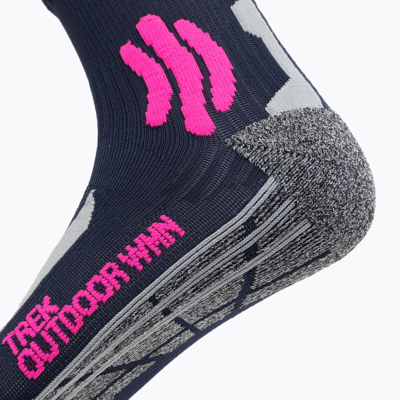 Dámské trekové ponožky X-Socks Trek Outdoor midnight blue/pink/lt grey melange 3