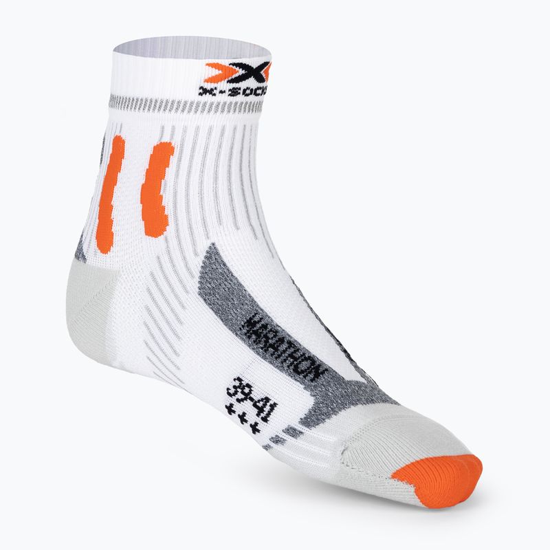Pánské běžecké ponožky X-Socks Marathon Energy 4.0 arctic white/trick orange 3