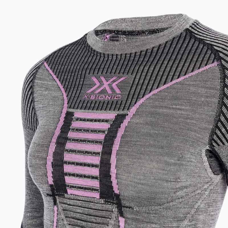 Dámská termoakční mikina X-Bionic Merino black/grey/magnolia 3