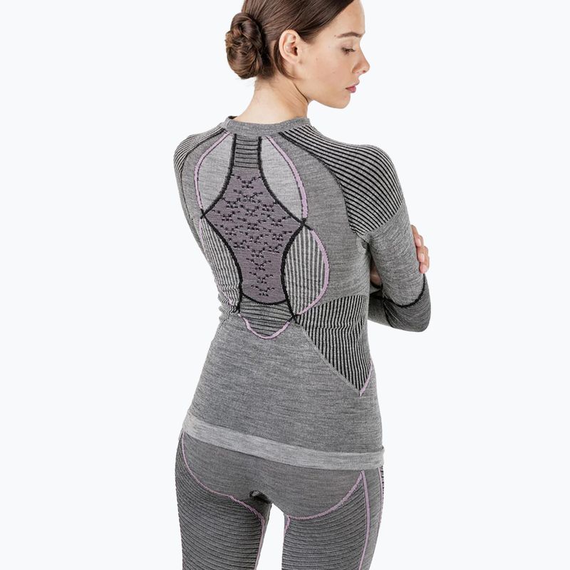 Dámská termoakční mikina X-Bionic Merino black/grey/magnolia 5