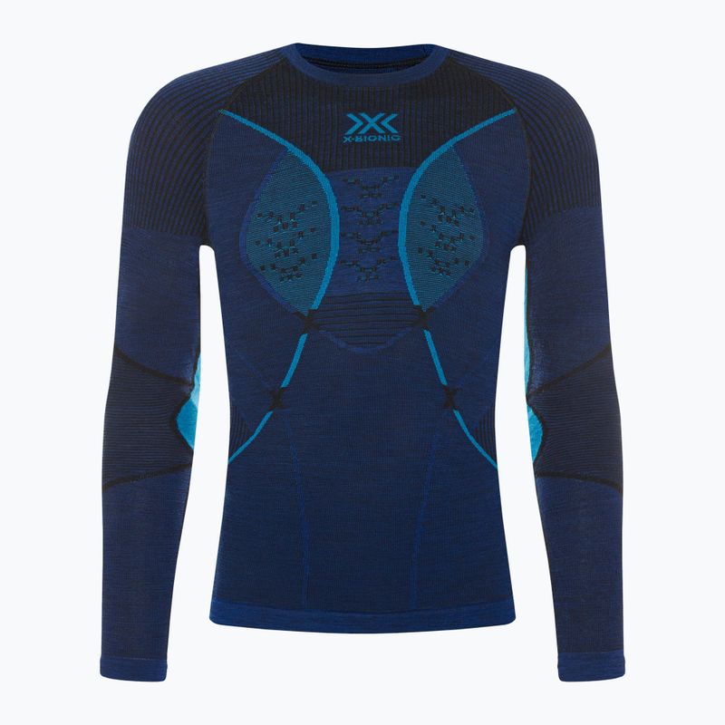 Pánská termoakční mikina X-Bionic Merino dark ocean/sky blue 2