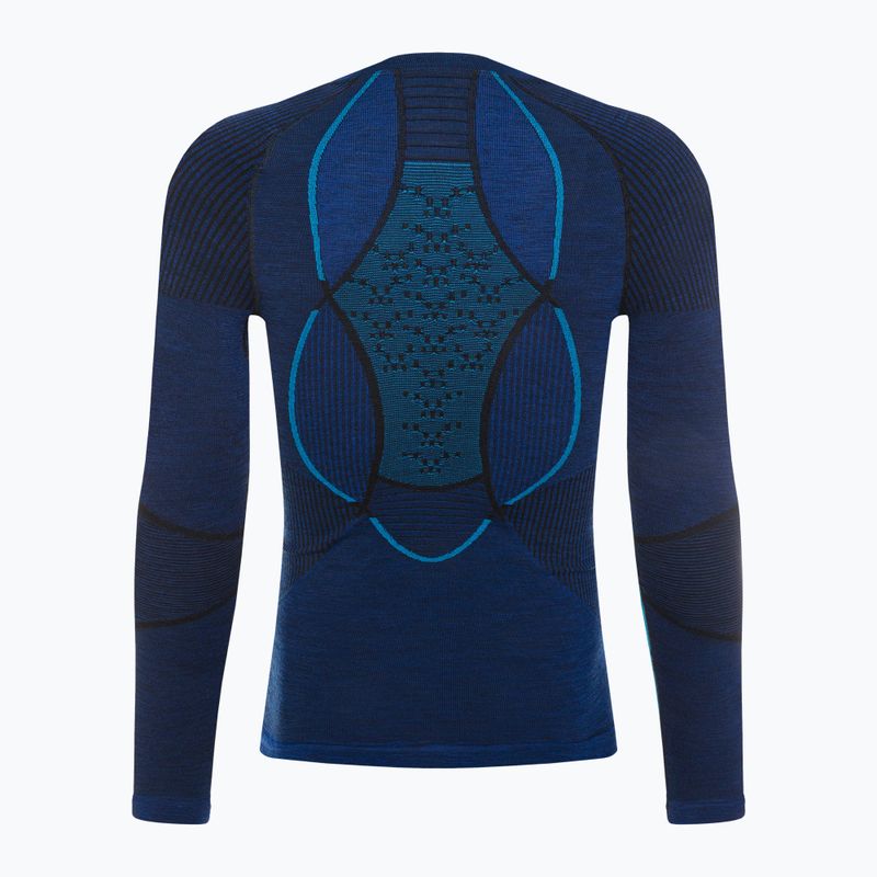 Pánská termoakční mikina X-Bionic Merino dark ocean/sky blue 3