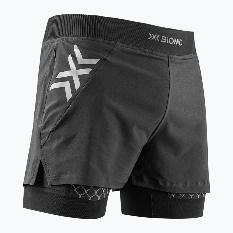 Pánské běžecké šortky X-Bionic Twyce Race 2v1 black/charcoal 2