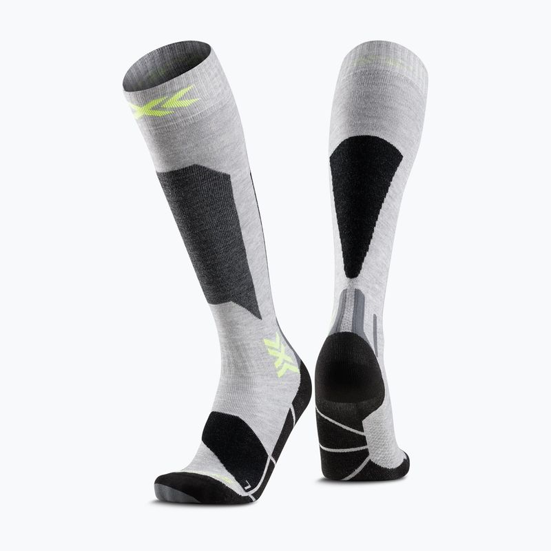 Lyžařské ponožky X-Socks Ski Discover Otc rhino grey/canary