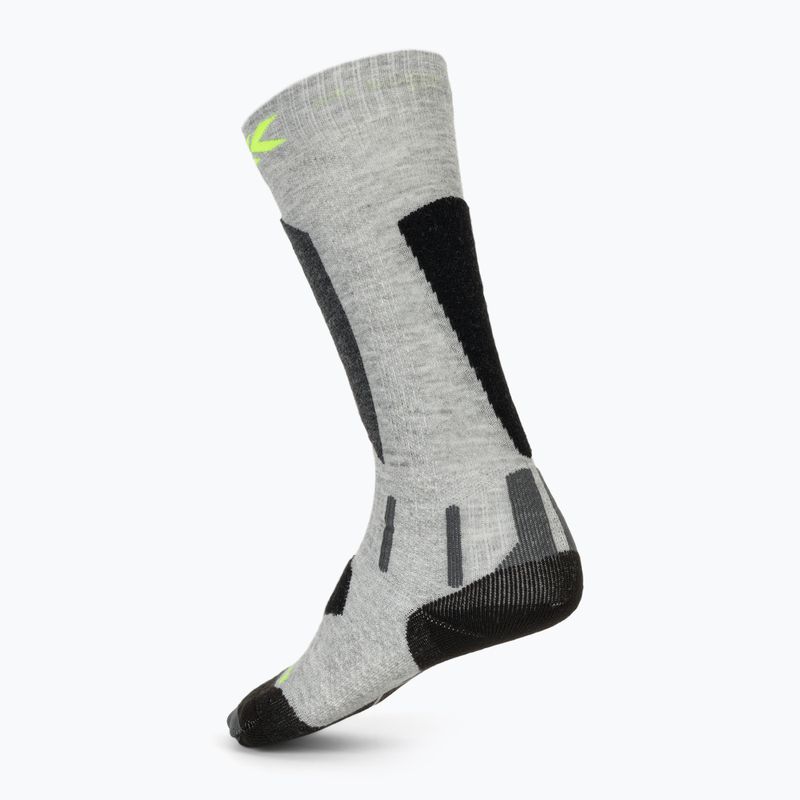 Dětské lyžařské ponožky X-Socks Ski Discover Otc rhino grey/canary 2