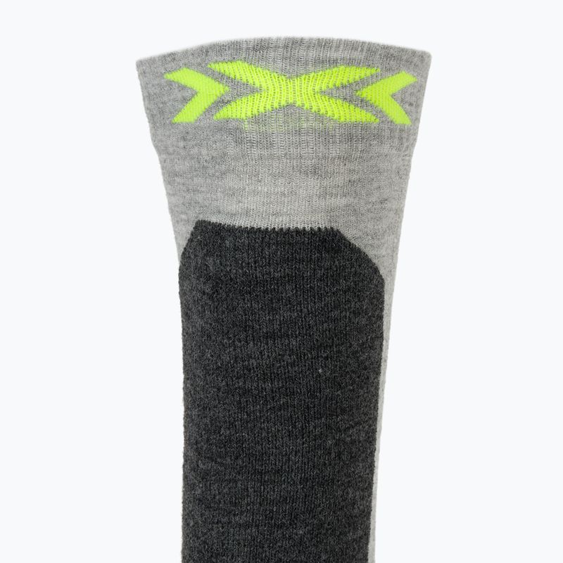 Dětské lyžařské ponožky X-Socks Ski Discover Otc rhino grey/canary 4