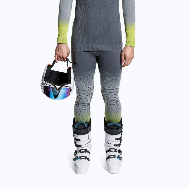 Pánské termoakční kalhoty X-Bionic Invent Fx rhino grey/light grey/canary 3