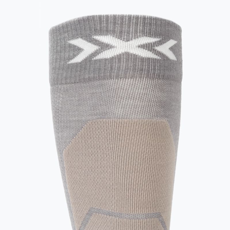 Lyžařské ponožky X-Socks Ski Perform Merino Otc seal grey/light sand 3