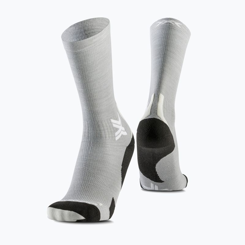 Ponožky X-Socks Run Discover Merino Crew seal grey/light sand