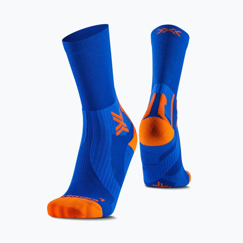 Ponožky X-Socks Run Perform Warm Crew twyce blue/orange 