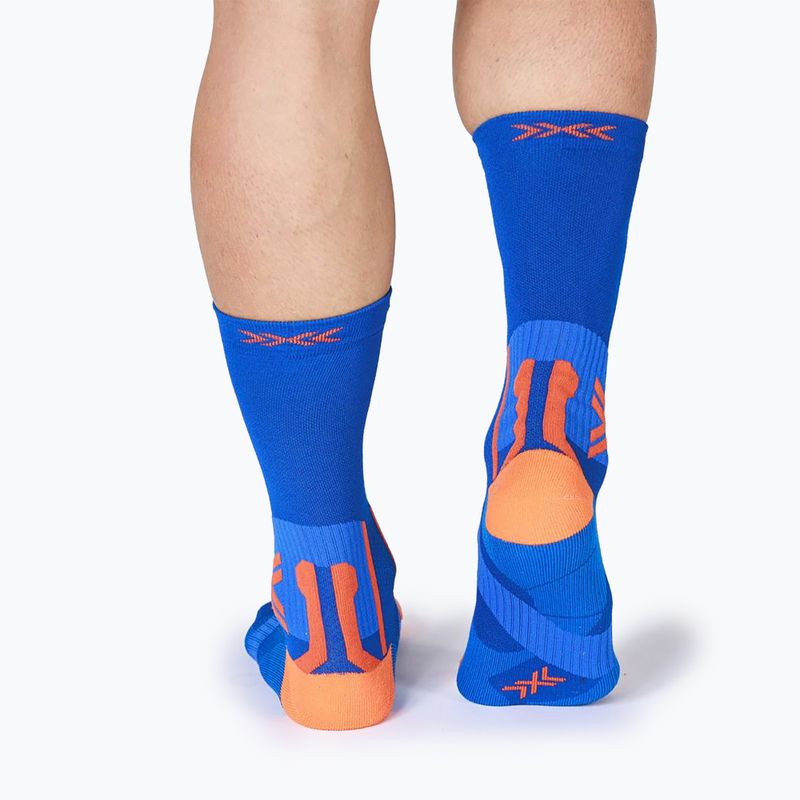 Ponožky X-Socks Run Perform Warm Crew twyce blue/orange  3