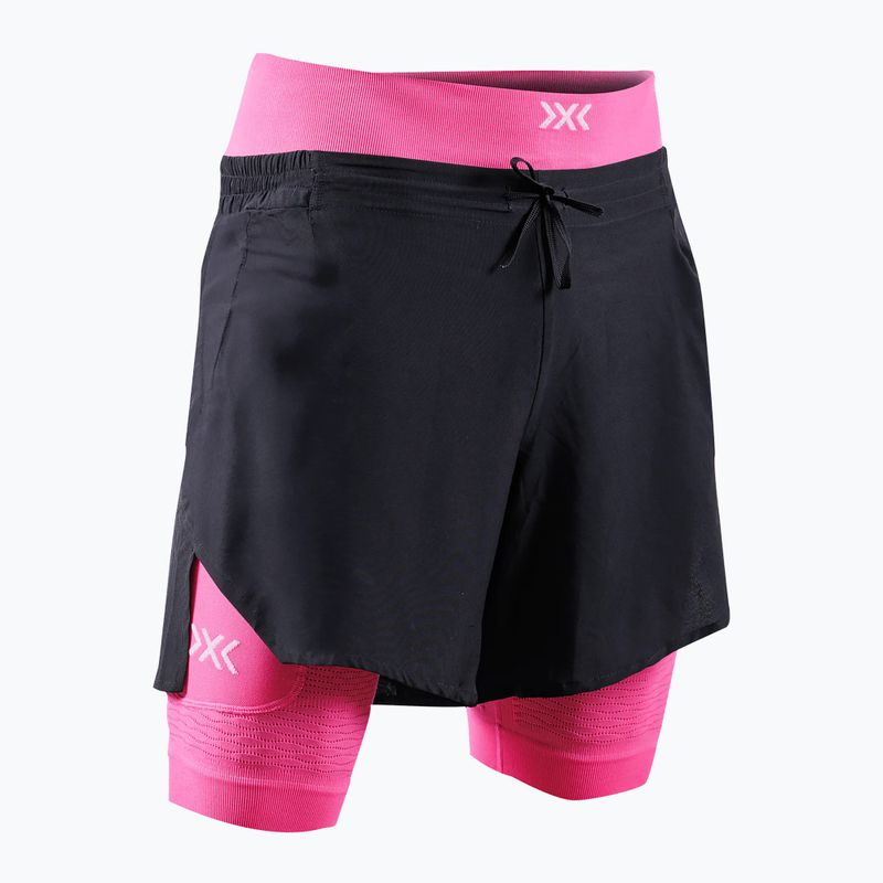Pánské běžecké šortky X-Bionic Efektor 2v1 x black/neo pink 4