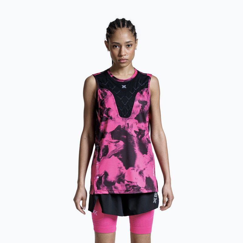 Běžecké tričko X-Bionic Corefusion Run Tank wolfpack/black/neo pink 3