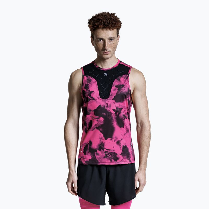 Běžecké tričko X-Bionic Corefusion Run Tank wolfpack/black/neo pink 4