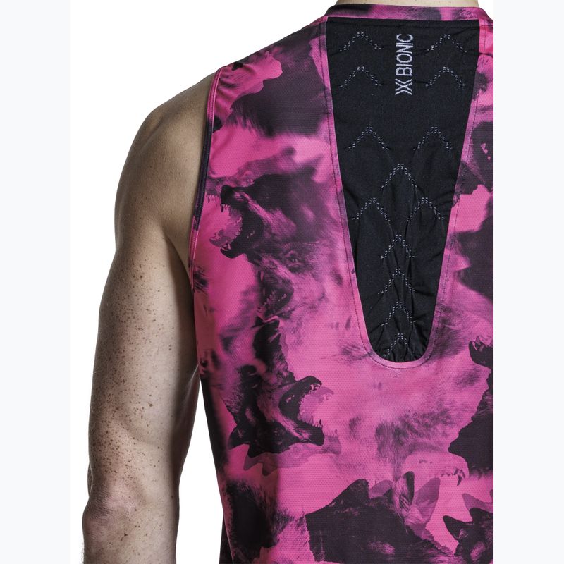 Běžecké tričko X-Bionic Corefusion Run Tank wolfpack/black/neo pink 9