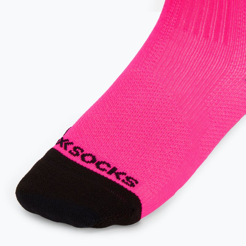 Ponožky X-Socks Run Discover Crew fluo pink/black 3