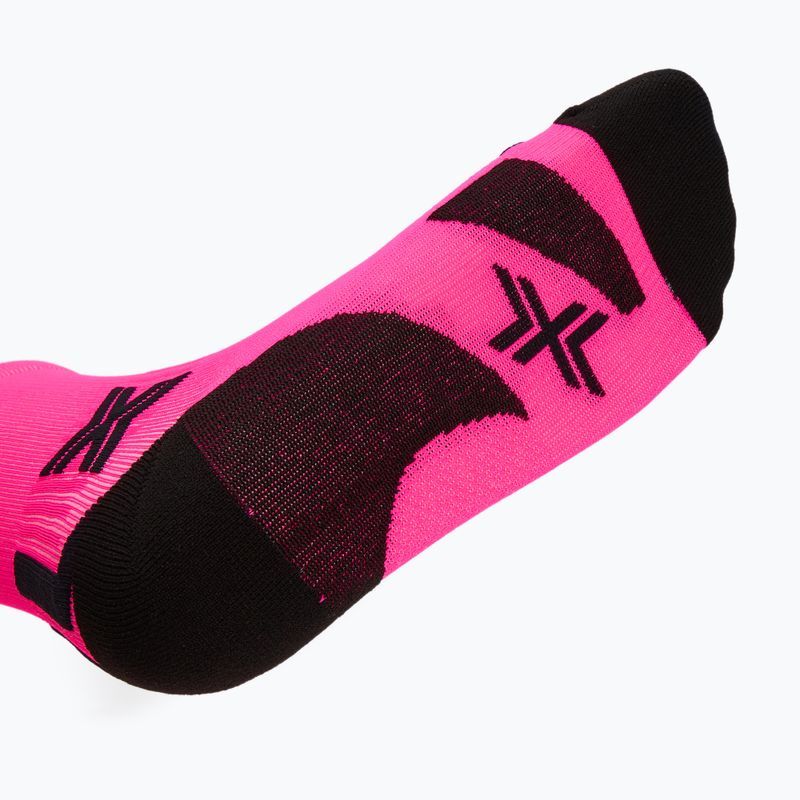 Ponožky X-Socks Run Discover Crew fluo pink/black 4