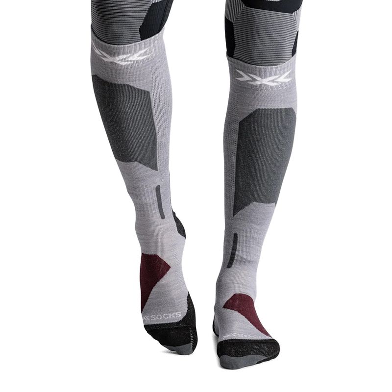 Lyžařské ponožky X-Socks Ski Discover Merino Otc silver grey 2