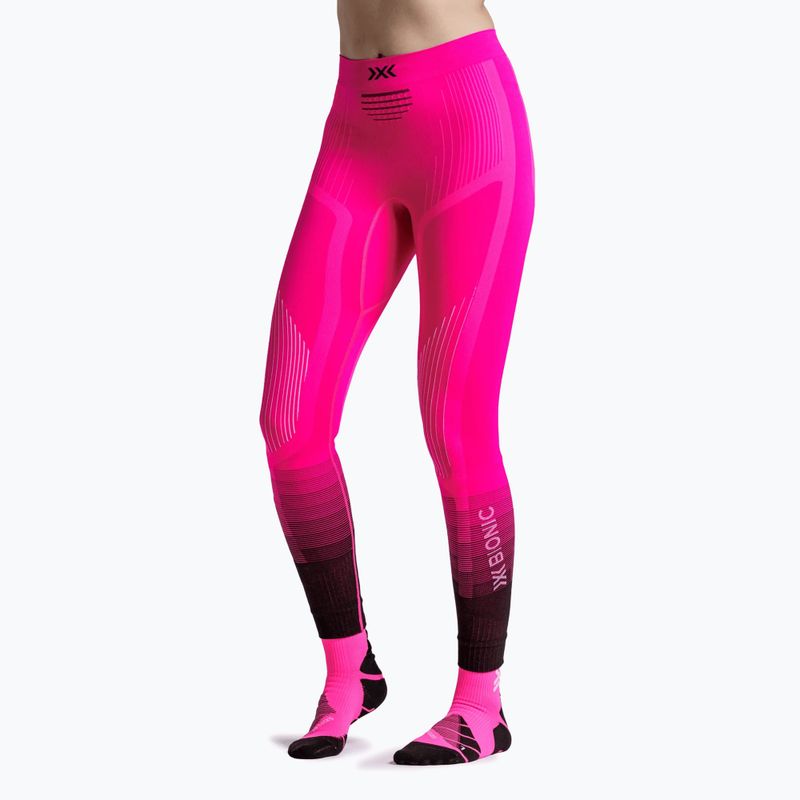 Dámské termo kalhoty X-Bionic Invent Graphics fluo pink/x white 3